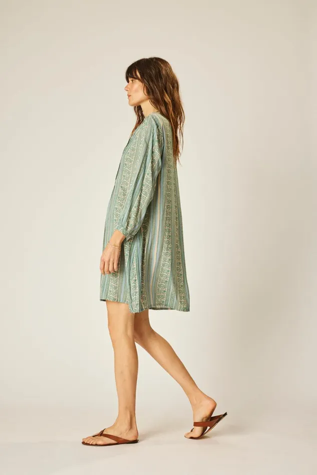 Women Natalie Martin Dresses Sammie Short Dress Paisley Stripe Pool