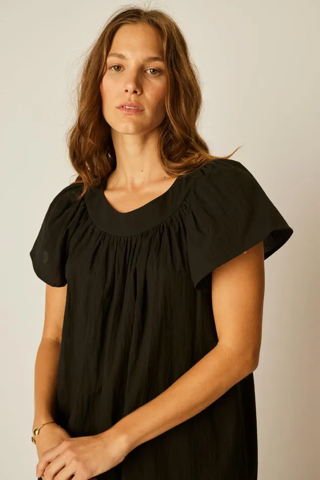 Women Natalie Martin Dresses Sienna Dress Black Flat Cotton