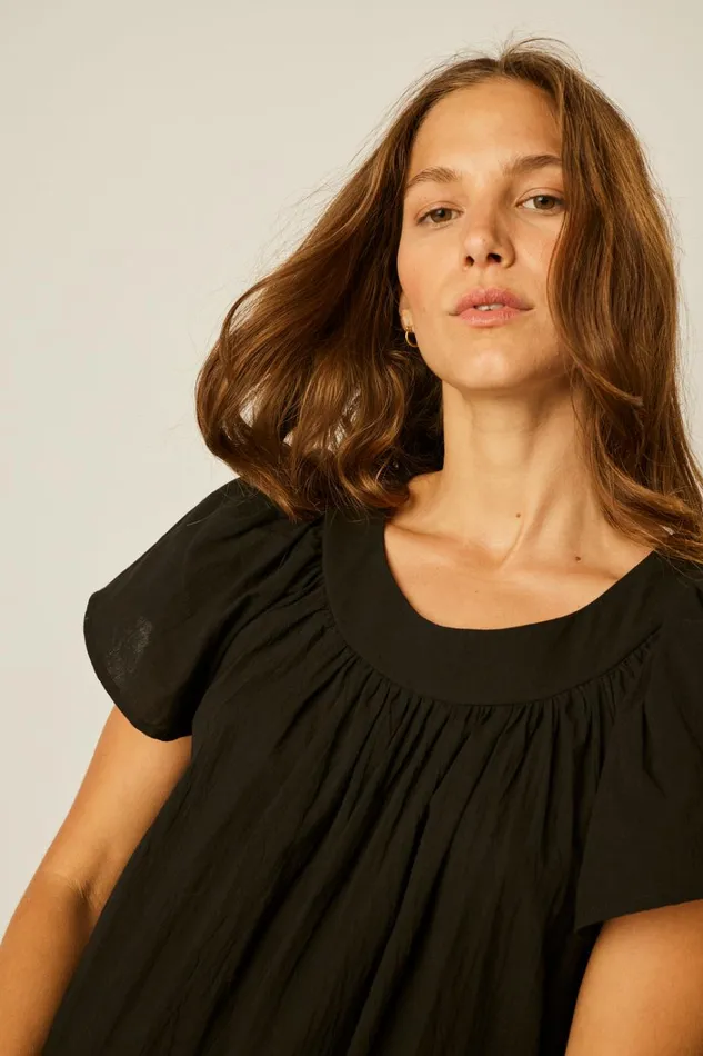 Women Natalie Martin Dresses Sienna Dress Black Flat Cotton