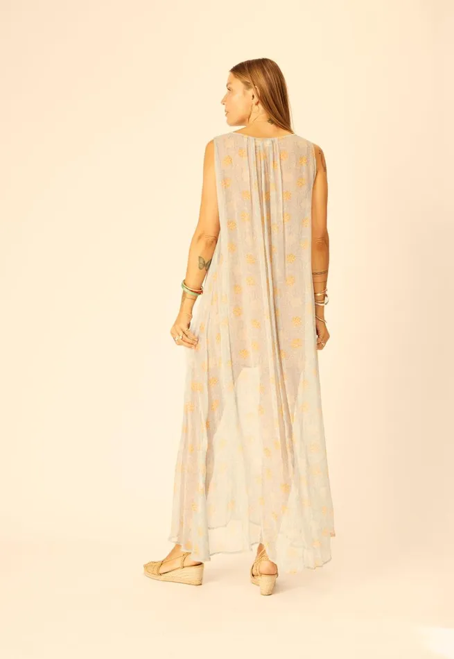 Women Natalie Martin Dresses Tova Maxi Snowflake Tangerine