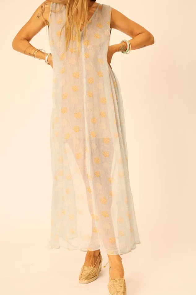 Women Natalie Martin Dresses Tova Maxi Snowflake Tangerine