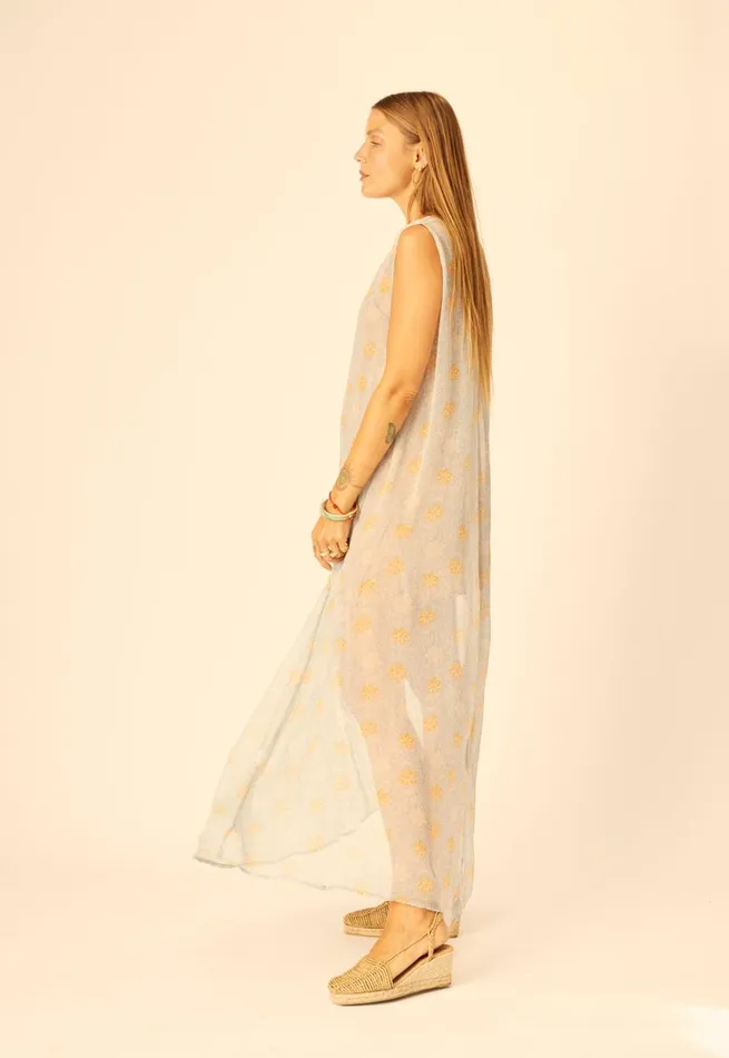 Women Natalie Martin Dresses Tova Maxi Snowflake Tangerine