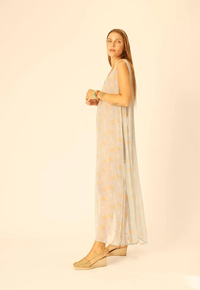 Women Natalie Martin Dresses Tova Maxi Snowflake Tangerine