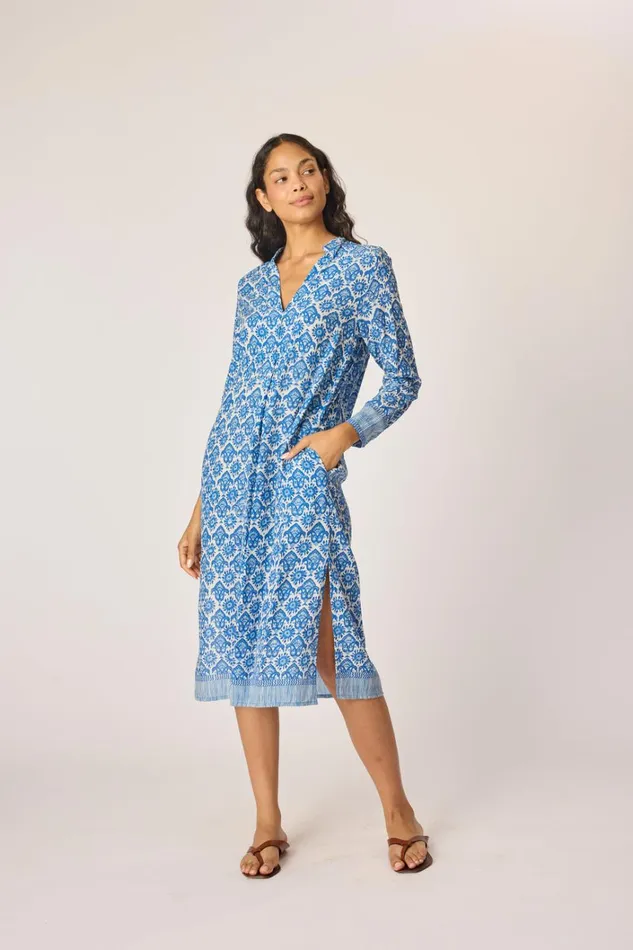 Women Natalie Martin Dresses Valerie Dress Fleurdelis Blue