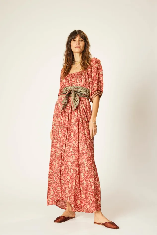 Women Natalie Martin Dresses Vivi Dress Water Lily Terracotta