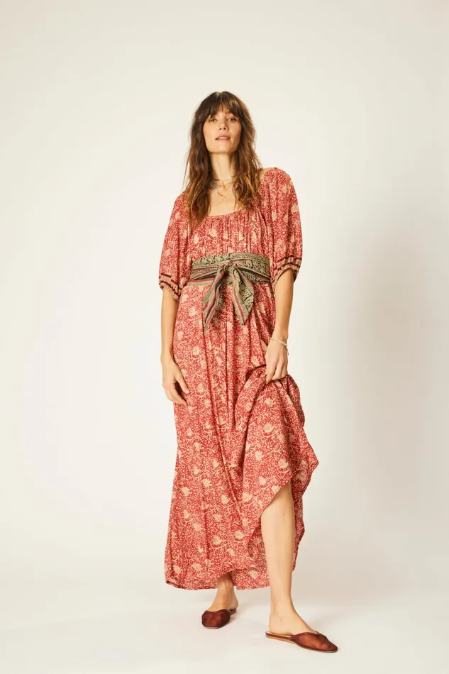 Women Natalie Martin Dresses Vivi Dress Water Lily Terracotta