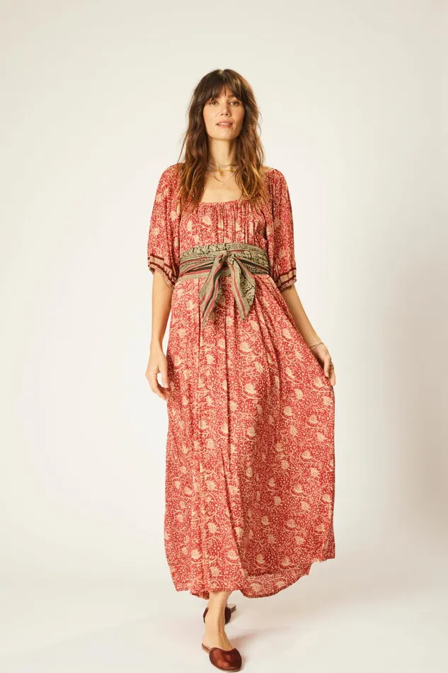 Women Natalie Martin Dresses Vivi Dress Water Lily Terracotta
