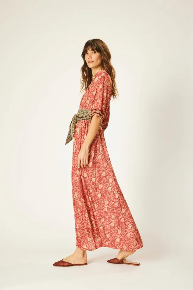 Women Natalie Martin Dresses Vivi Dress Water Lily Terracotta