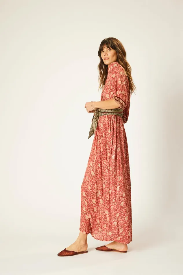 Women Natalie Martin Dresses Vivi Dress Water Lily Terracotta