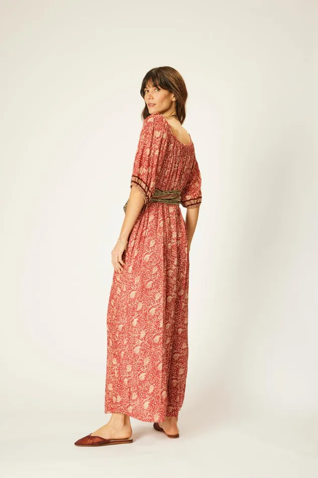 Women Natalie Martin Dresses Vivi Dress Water Lily Terracotta