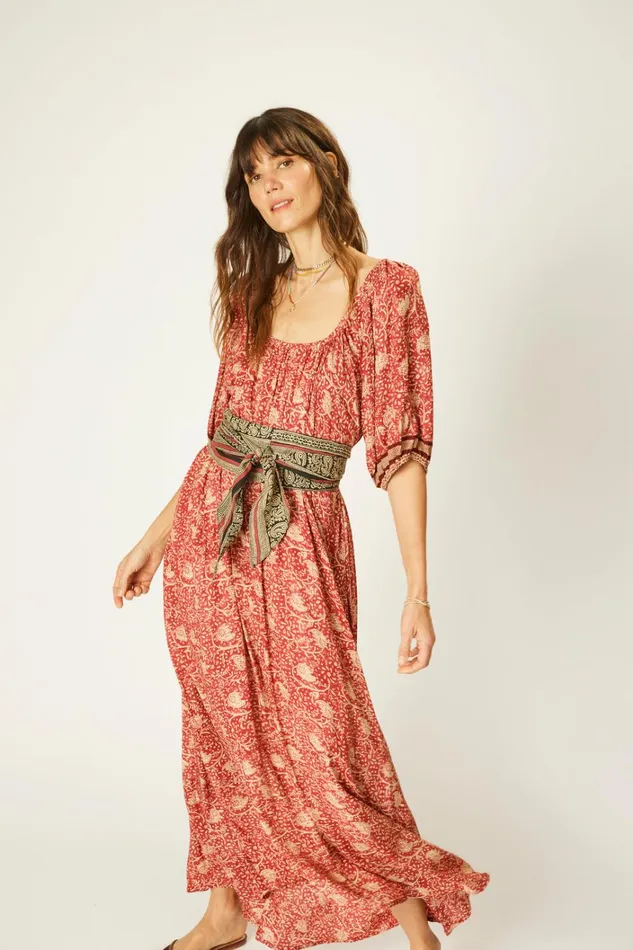 Women Natalie Martin Dresses Vivi Dress Water Lily Terracotta