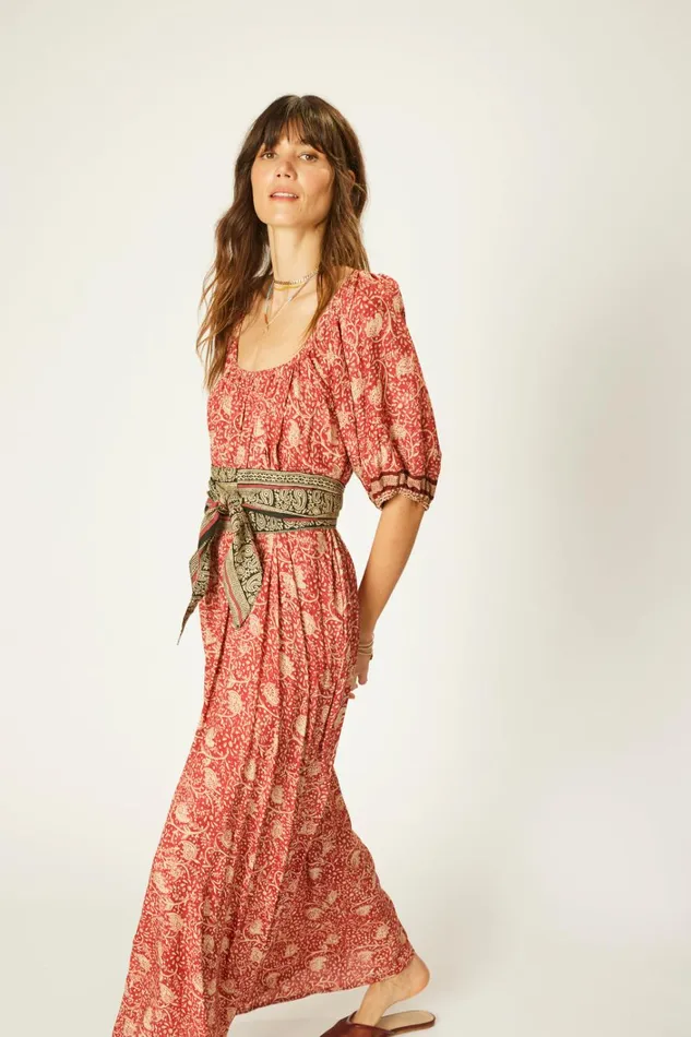 Women Natalie Martin Dresses Vivi Dress Water Lily Terracotta
