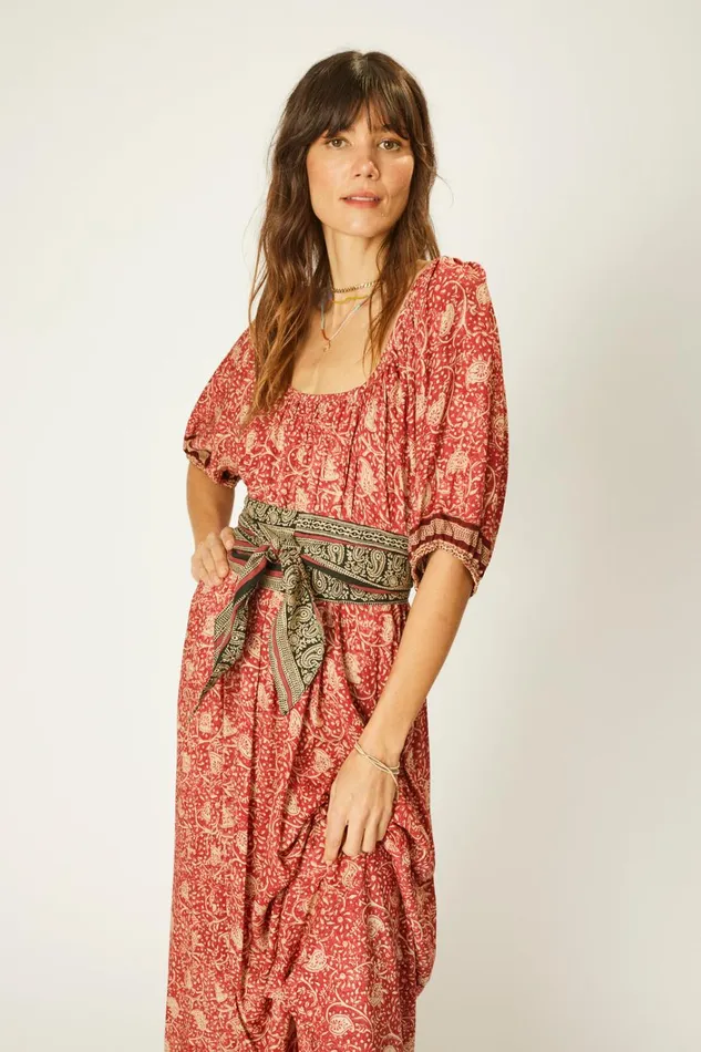 Women Natalie Martin Dresses Vivi Dress Water Lily Terracotta