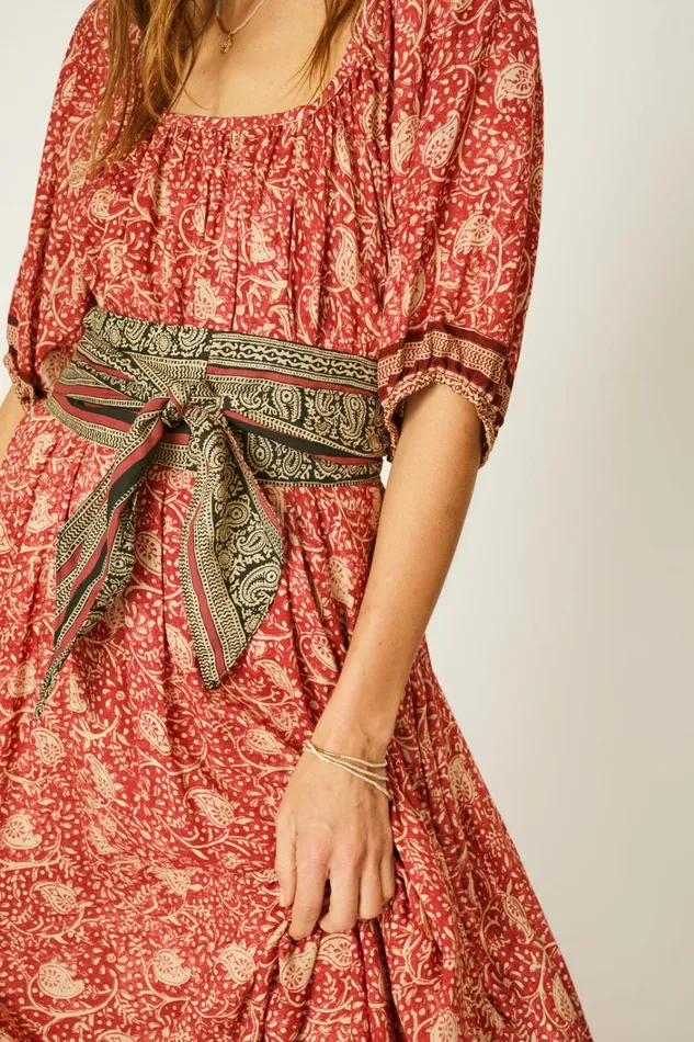 Women Natalie Martin Dresses Vivi Dress Water Lily Terracotta