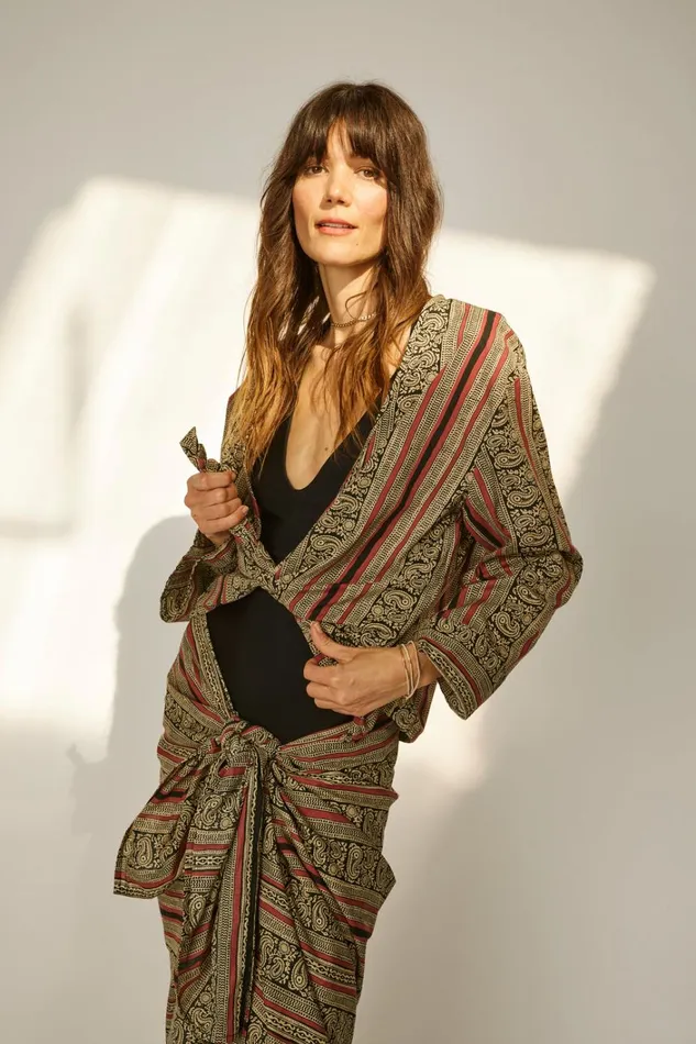 Women Natalie Martin Tops Adriana Top Paisley Stripe Black
