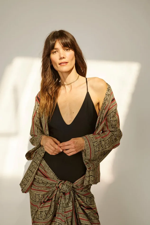 Women Natalie Martin Tops Adriana Top Paisley Stripe Black