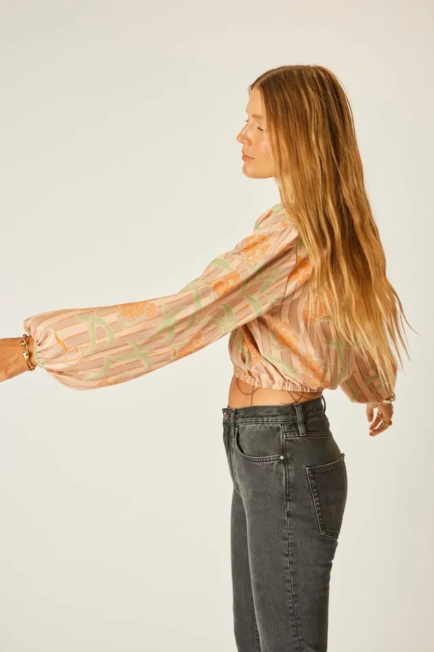 Women Natalie Martin Tops Amelia Top Chamomile Apricot