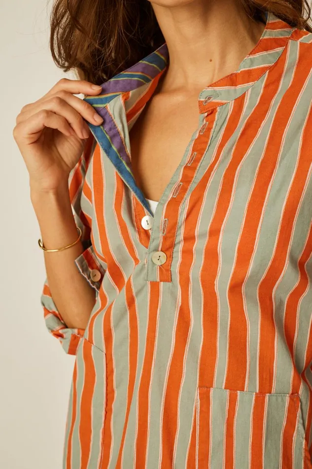 Women Natalie Martin Tops Aprs Swim Top Batik Stripe Sage Women Natalie Martin Tops Aprs Swim Top Batik Stripe Sage