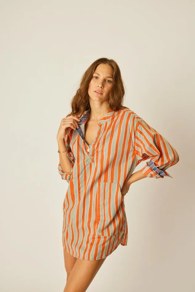 Women Natalie Martin Tops Aprs Swim Top Batik Stripe Sage Women Natalie Martin Tops Aprs Swim Top Batik Stripe Sage