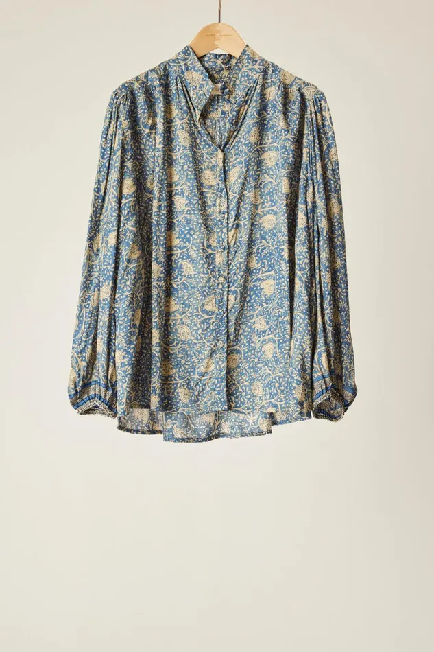 Women Natalie Martin Tops Iris Top Paisley Stripe Pool Women Natalie Martin Tops Iris Top Paisley Stripe Pool