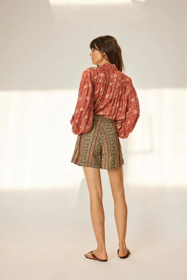 Women Natalie Martin Tops Iris Top Water Lily Terracotta Women Natalie Martin Tops Iris Top Water Lily Terracotta