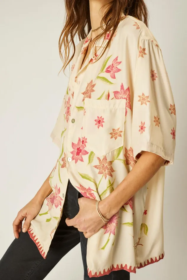 Women Natalie Martin Tops Kevin Shirt Unisex Starflower Cream