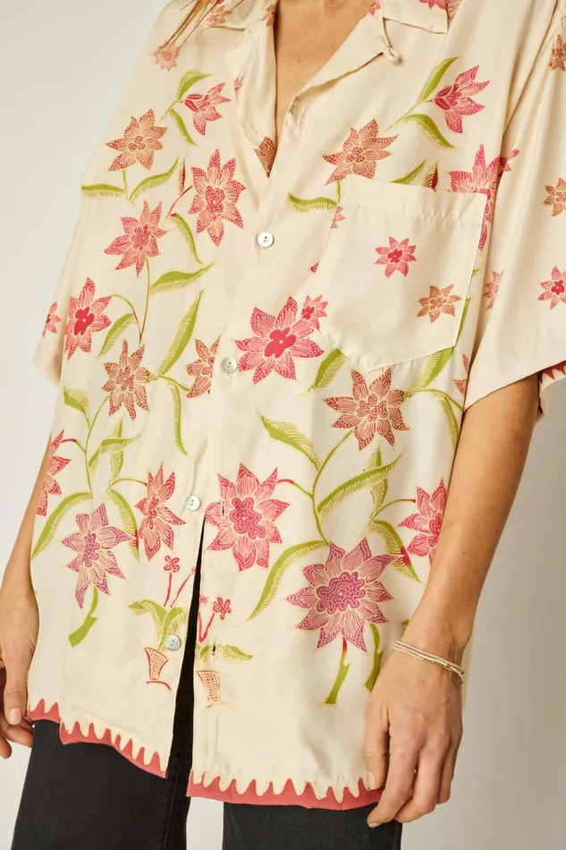 Women Natalie Martin Tops Kevin Shirt Unisex Starflower Cream