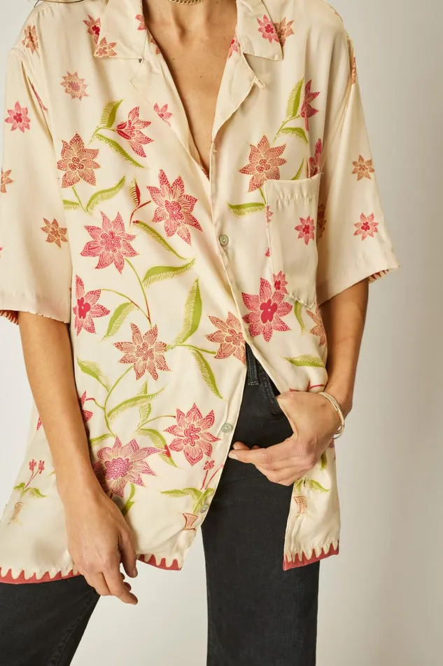 Women Natalie Martin Tops Kevin Shirt Unisex Starflower Cream