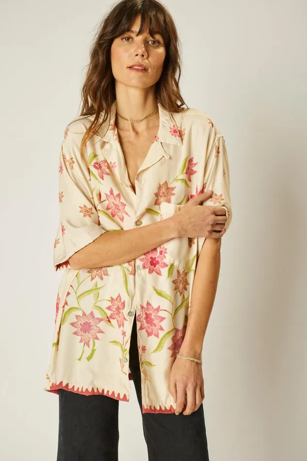 Women Natalie Martin Tops Kevin Shirt Unisex Starflower Cream