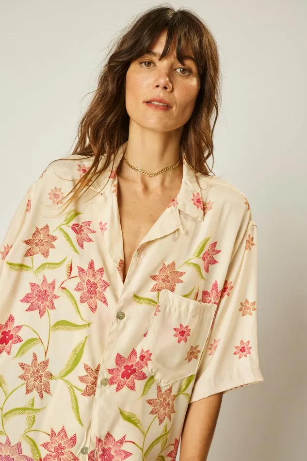 Women Natalie Martin Tops Kevin Shirt Unisex Starflower Cream