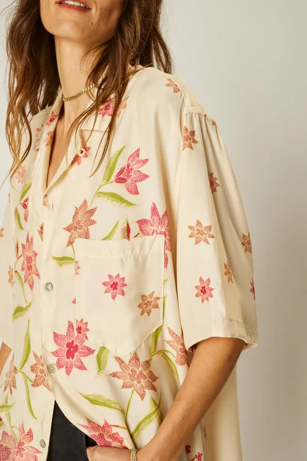 Women Natalie Martin Tops Kevin Shirt Unisex Starflower Cream