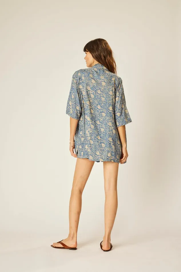 Women Natalie Martin Tops Kevin Shirt Unisex Water Lily Blue
