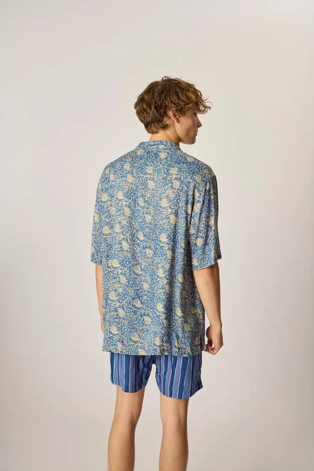 Women Natalie Martin Tops Kevin Shirt Unisex Water Lily Blue