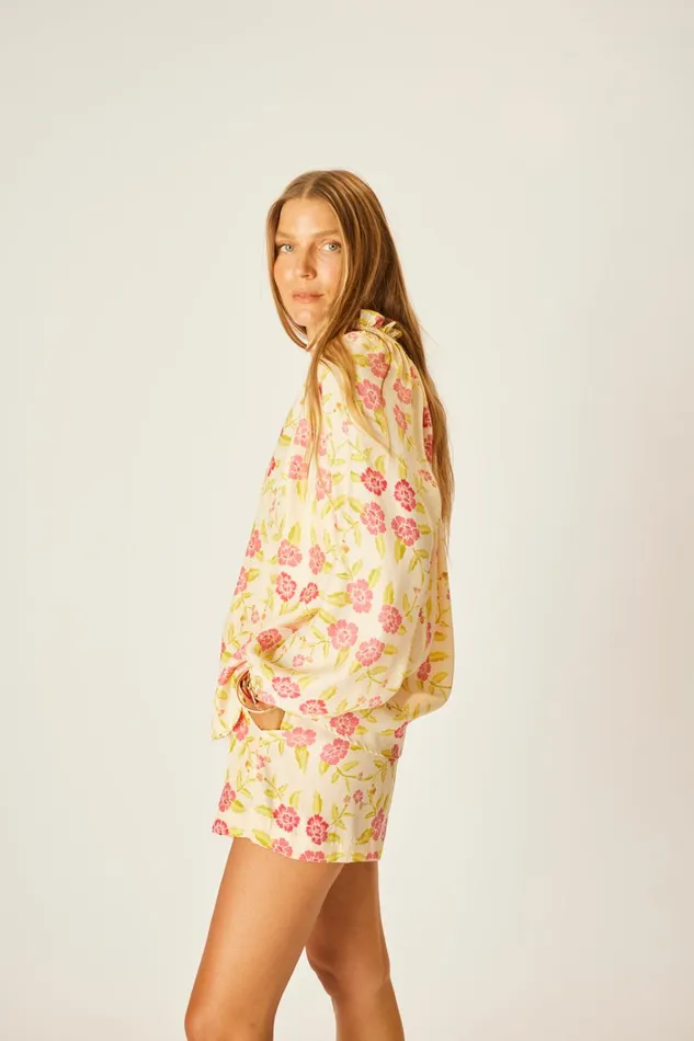 Women Natalie Martin Tops Penny Blouse Prairie Dusty Crimson