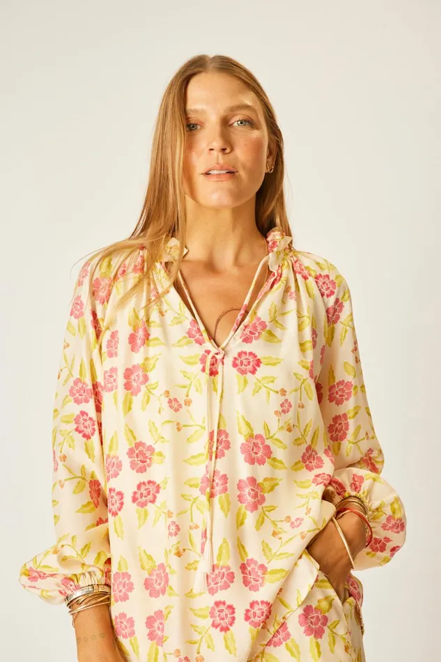 Women Natalie Martin Tops Penny Blouse Prairie Dusty Crimson