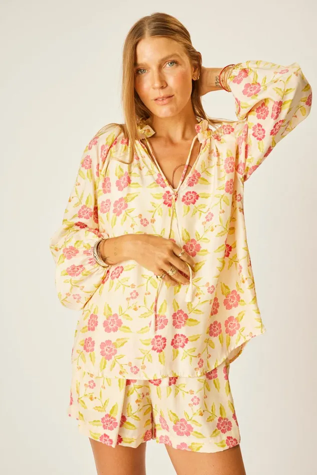 Women Natalie Martin Tops Penny Blouse Prairie Dusty Crimson