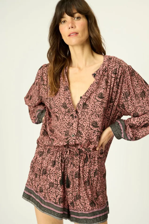 Women Natalie Martin Tops Tolan Shirt Water Lily Mauve