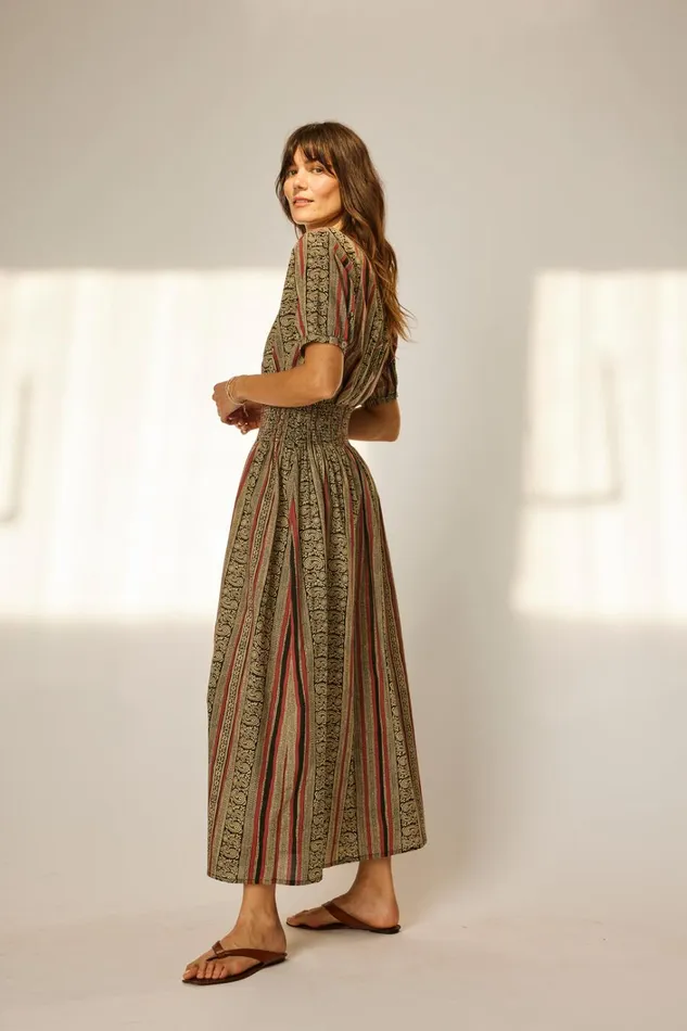 Women Natalie Martin Tops Violet Top Paisley Stripe Black
