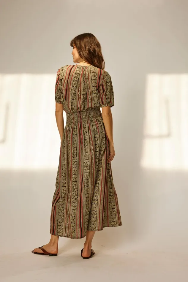 Women Natalie Martin Tops Violet Top Paisley Stripe Black