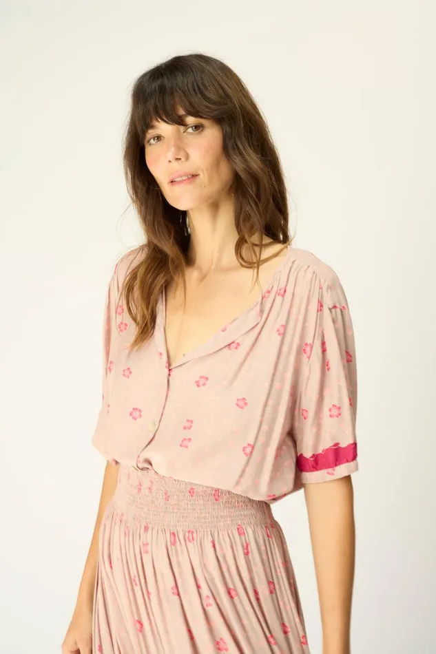 Women Natalie Martin Tops Violet Top Pinwheel Mink