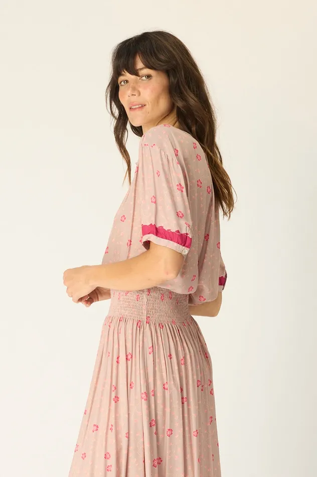 Women Natalie Martin Tops Violet Top Pinwheel Mink Women Natalie Martin Tops Violet Top Pinwheel Mink
