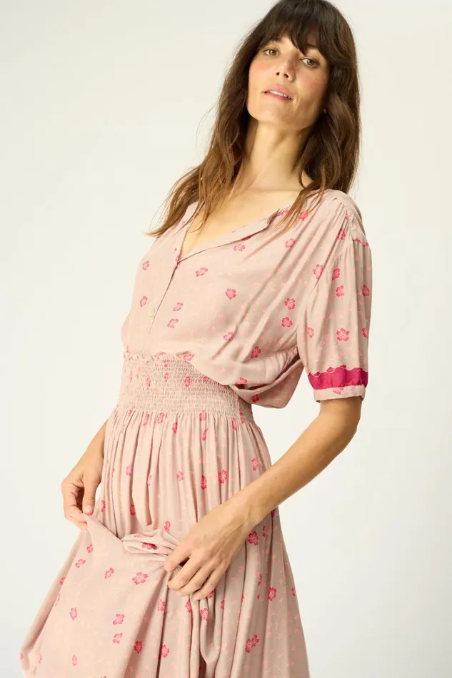 Women Natalie Martin Tops Violet Top Pinwheel Mink Women Natalie Martin Tops Violet Top Pinwheel Mink