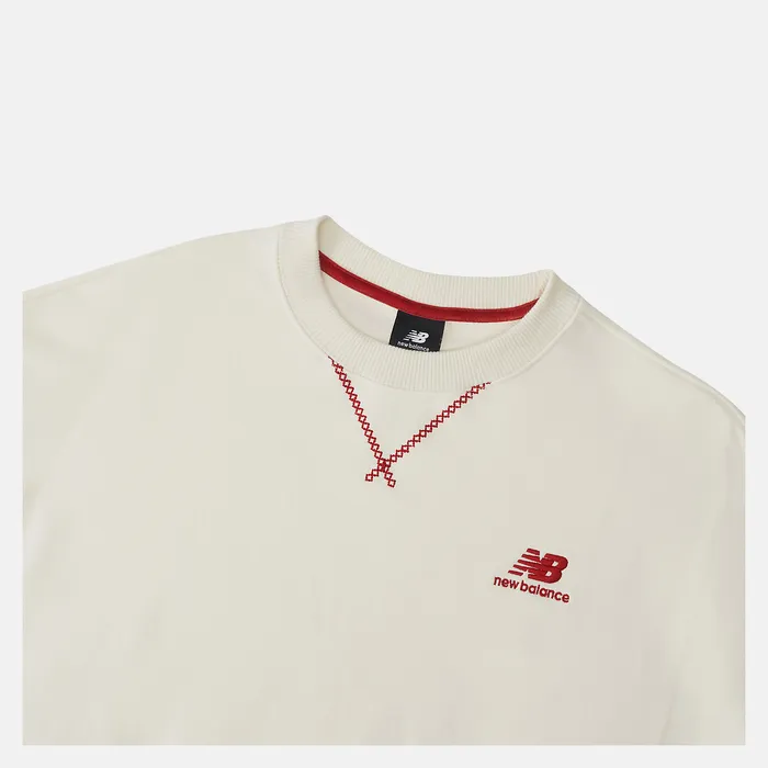 Women NB Athletics Lunar New Year French Terry Crewneck CANNOLI CREAM Hoodies and Sweatshirts New Balance Women NB Athletics Lunar New Year French Terry Crewneck CANNOLI CREAM Hoodies and Sweatshirts New Balance