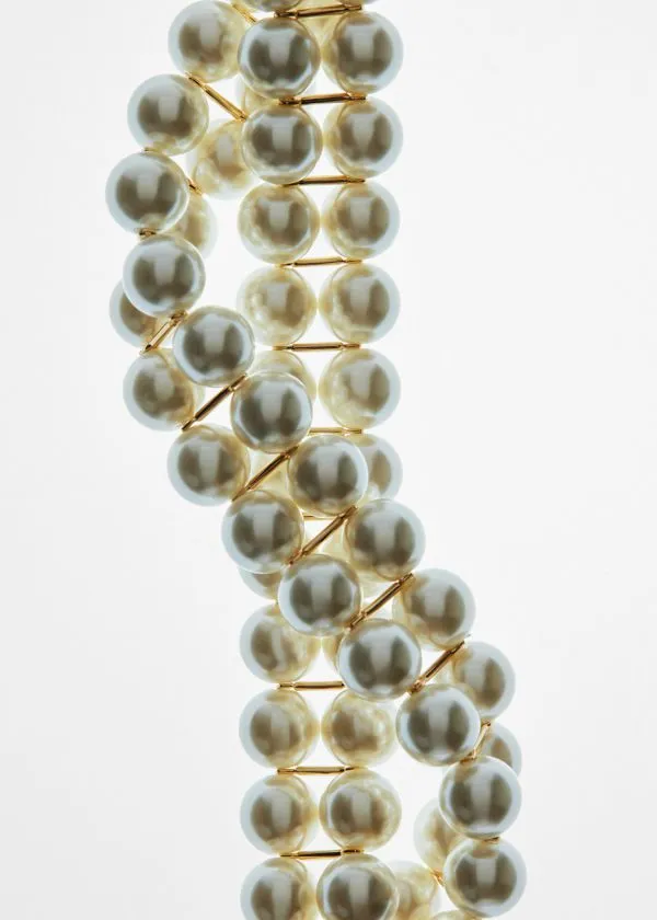 Women Necklaces and Other Stories TwoRow Pearl Choker White
