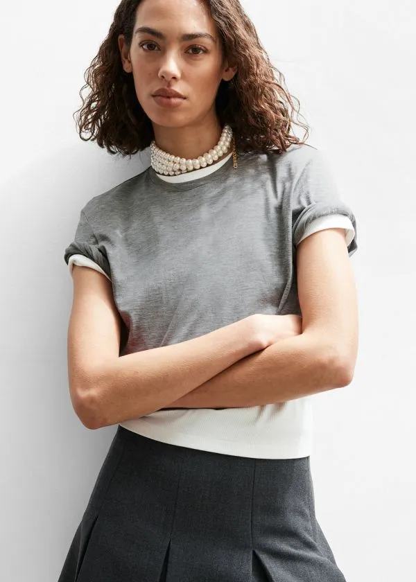 Women Necklaces and Other Stories TwoRow Pearl Choker White