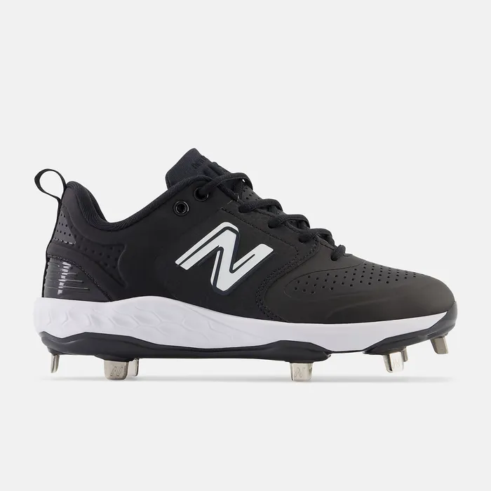 Women New Balance Fresh Foam X Velo v3 Metal Synthetics Black with White Softball Women New Balance Fresh Foam X Velo v3 Metal Synthetics Black with White Softball