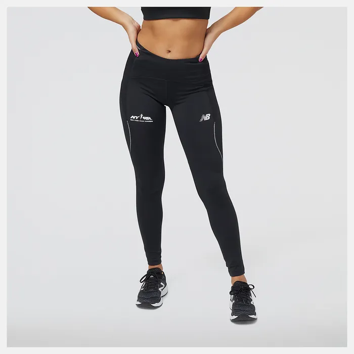 Women New Balance Run For Life Impact Run Tight BLACK Pants and Leggings