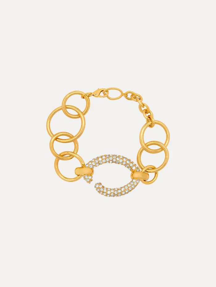 Women Oscar De La Renta Bracelets Pav O ChainLink Bracelet Gold