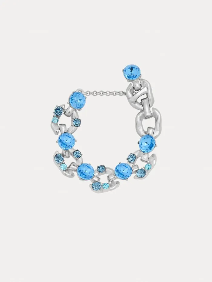 Women Oscar De La Renta Bracelets Scramble ChainLink Bracelet Aquamarine