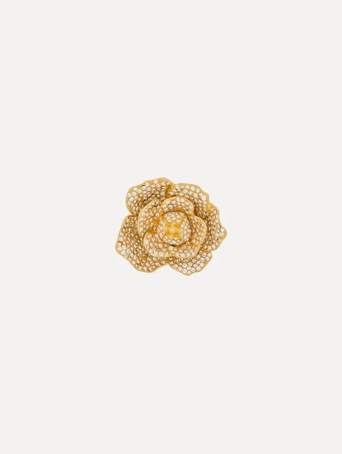 Women Oscar De La Renta Brooches and Hair Accessories Pav Gardenia Brooch Crystal Women Oscar De La Renta Brooches and Hair Accessories Pav Gardenia Brooch Crystal